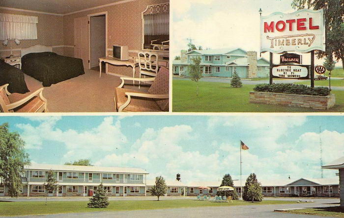 Timberly Motel (Motel Timberly) - Old Postcard (newer photo)